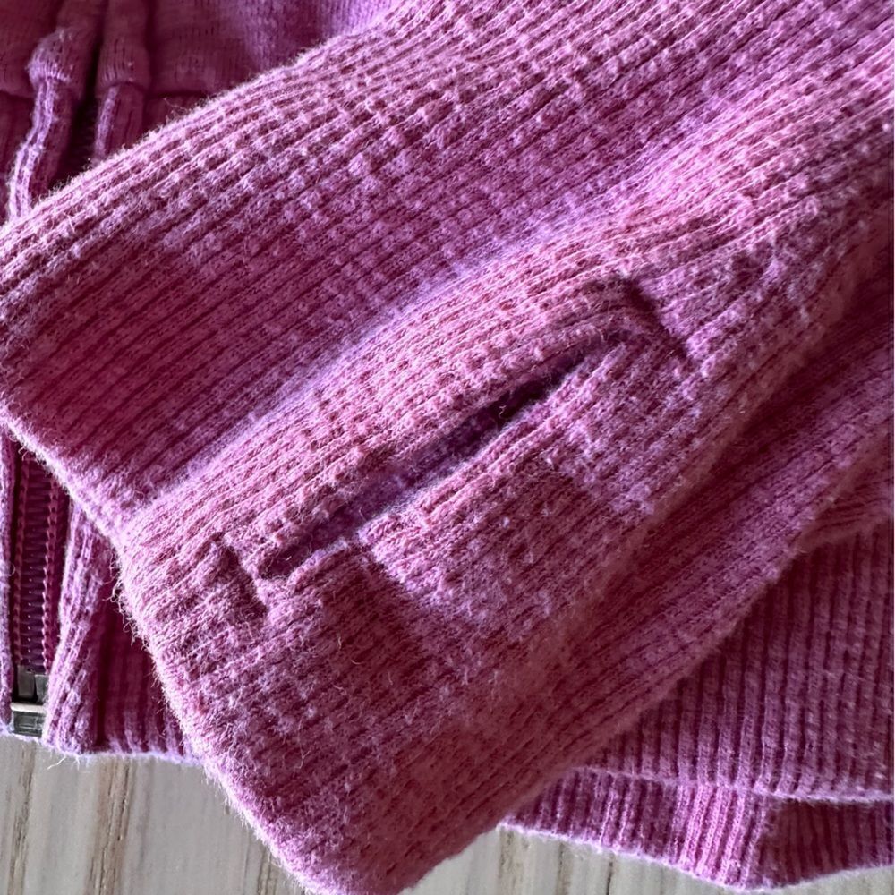PINK by Victoria Secret light weight logo zip up hoodie with front pocket pink M - Picture 4 of 5
